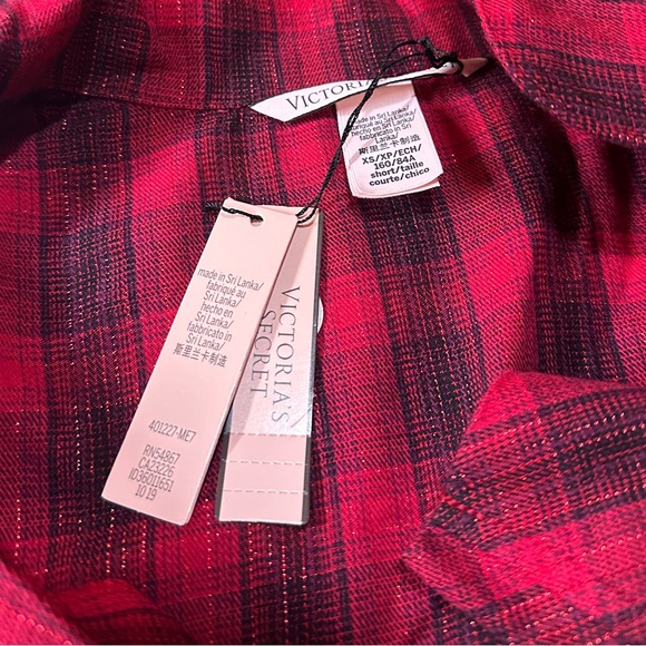 Victoria's Secret Red Plaid Flannel Pajama Set NWT - Picture 4 of 4